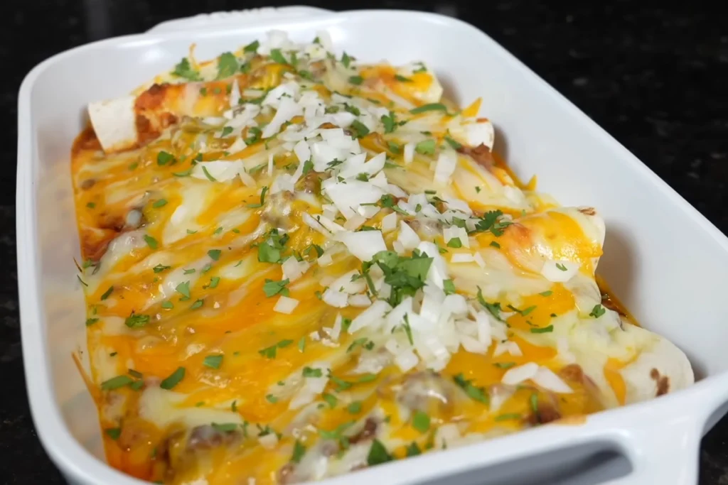 Easy Cheesy Ground Beef Enchiladas