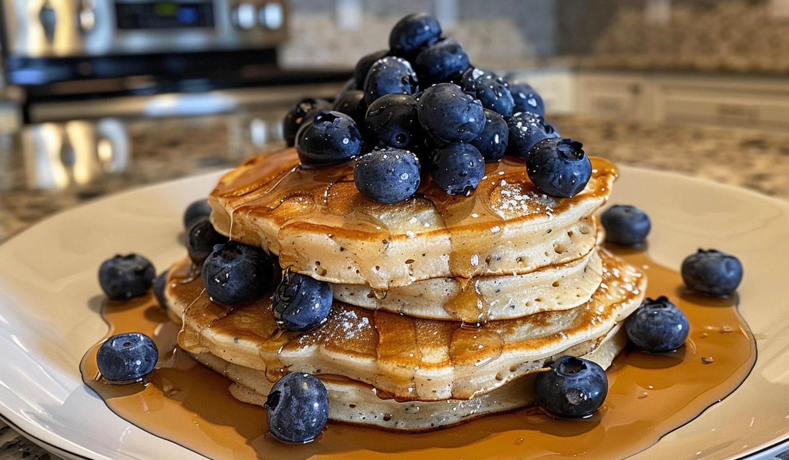 Fluffy blueberry pancakes recipe